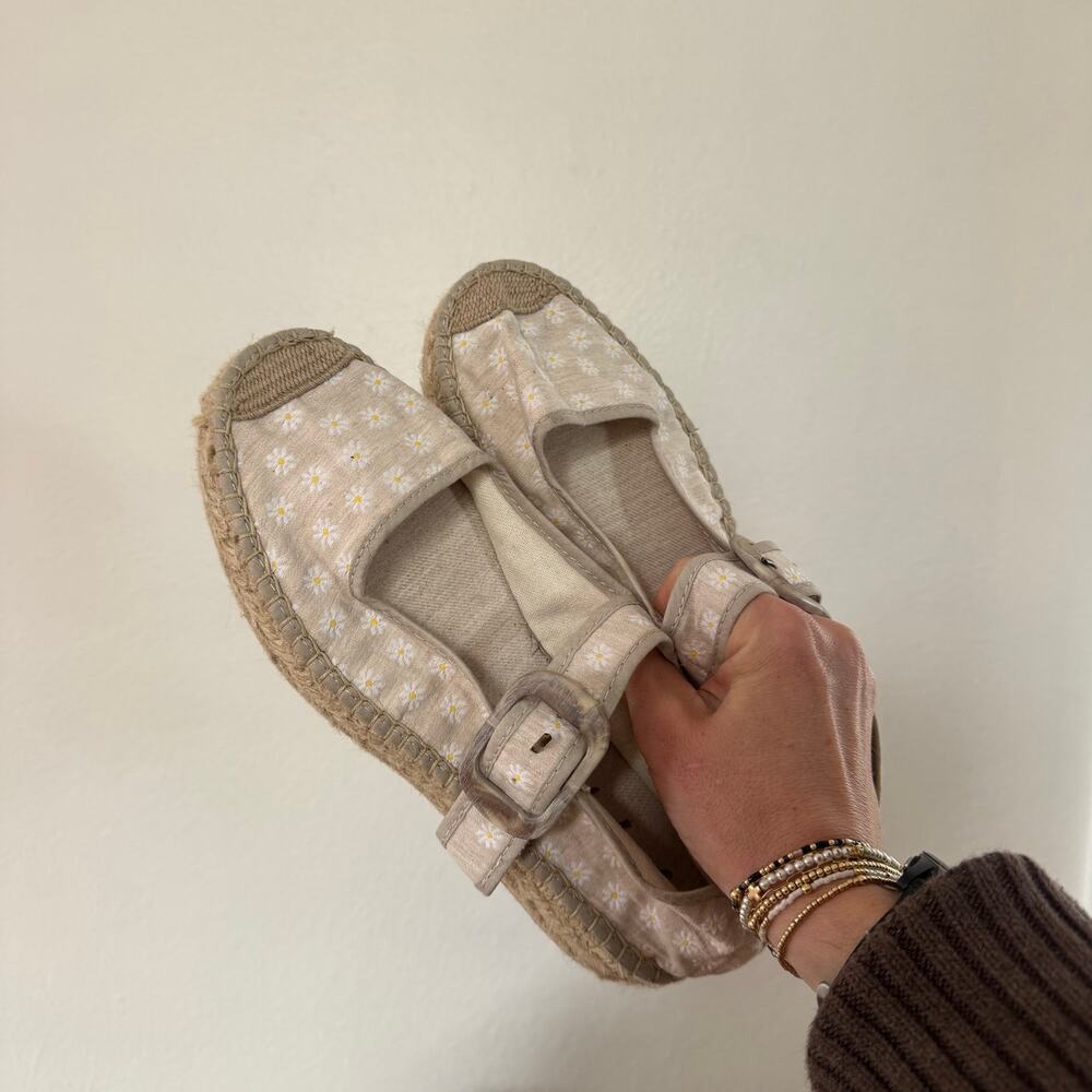 Free People Women's Surfside Daisy Mary Janes Espadrille Size 39